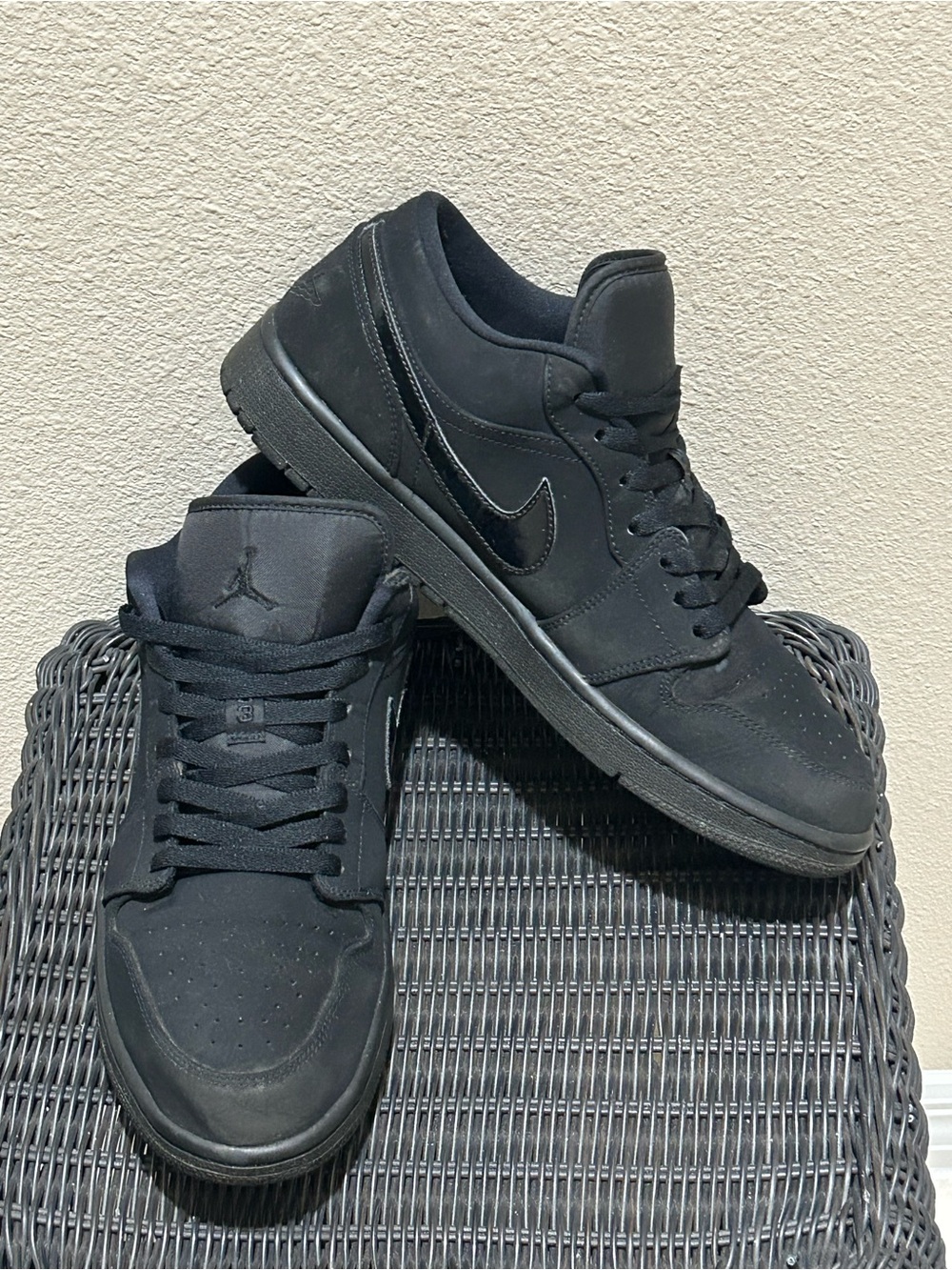 Size 12 Jordan 1 Low Triple Black 553558-056